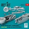 RESKIT RSU48-0540 A-10 Thunderbolt II landing gears (Early & Late) (in flight) with wheels set for GWH kit (3D Printed) 1/48
